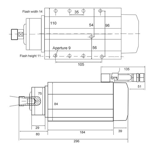 المغزل الكهربائي المبرد بالهواء 2.2 كيلو واط ER20 220V 380V 400Hz 24000 دورة في الدقيقة شفة تصاعد (2.2KW ER20 380V) in Kuwait