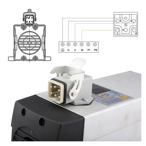 2.2 كيلو واط محرك مغزل مربع مربع مبرد بالهواء 220 فولت مع حافة ER20 تشاك 4 محامل سيراميك (2.2 كيلو وات 380V ER20) in Kuwait