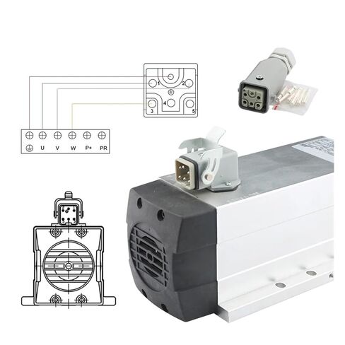 2.2 كيلو واط مربعة محرك مغزل مربع مربعة ER20 220V 380V 400Hz 24000 دورة في الدقيقة مع شفة التثبيت (2.2KW ER20 380V) in Kuwait