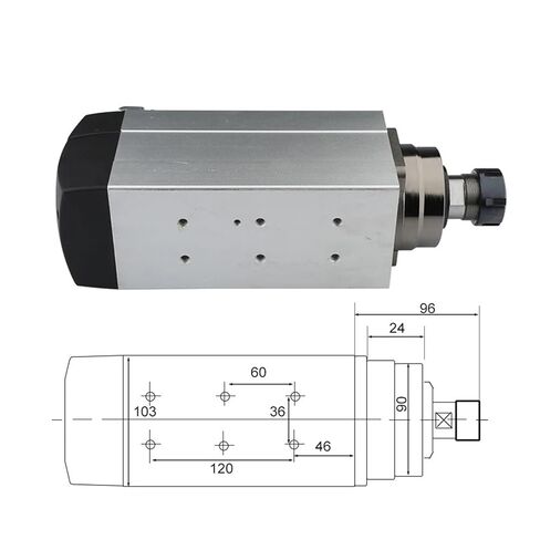 CNC مربع محرك مغزل المبرد بالهواء 6KW ER32 300Hz 4 محامل (6.0KW ER32 220V) in Kuwait