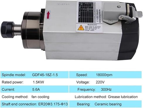 CNC Spindle Motor 1.5KW Square air-Cooled ER11(220V) in Saudi Arabia