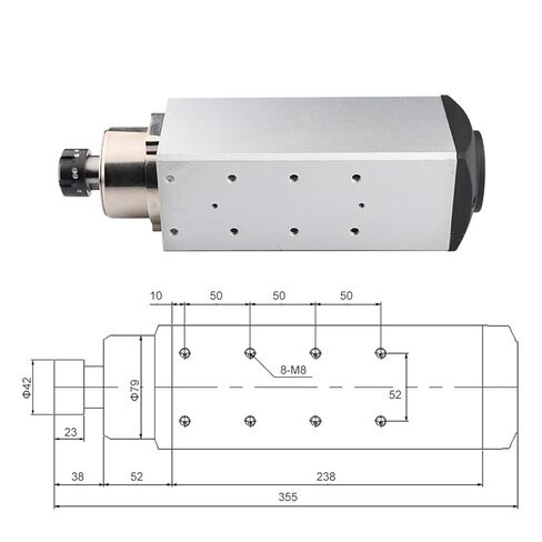 4.5kW محرك مغزل مطول بالهواء ER25 220V 380V Socket 18000 دورة في الدقيقة (4.5 كيلو وات 220 فولت) in Kuwait