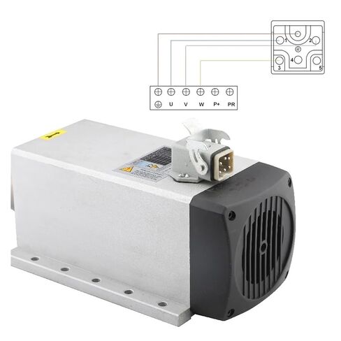 3.5kw ER20 محرك مغزل مربع ، مبرد بالهواء ، 220 فولت/380 فولت ، مع شفة متزايدة (3.5 كيلو واط ER20 220V) in Kuwait