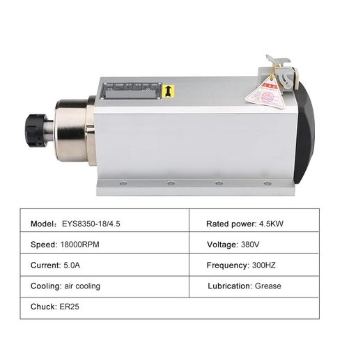 محرك المغزل المبرد بالهواء 4.5kw ER25 مع شفة 220V 380V 18000 دورة في الدقيقة (4.5kw 380v) in Kuwait