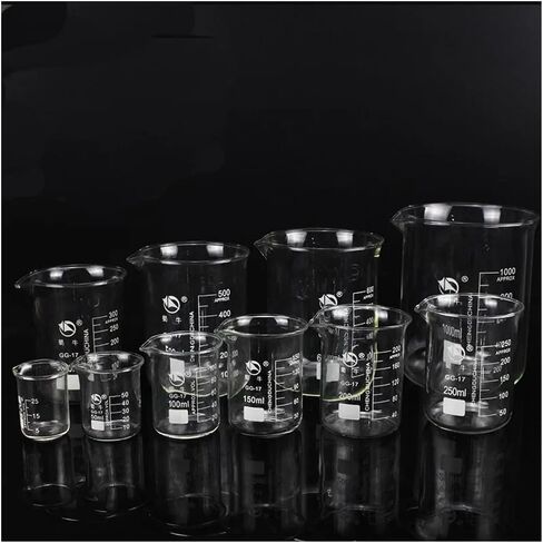 5ML-3000ML Borosilicate Cup Cup Cup High درجة الحرارة المقاومة للمختبرات المختبر اللوازم المدرسية (100 مل 10 ٪) in Kuwait