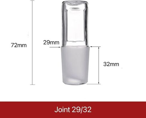 5Pcs Borosilicate Glass Stopper Set - Hollow Plug for Joint 29/32 - Grinding Flat Plug and Hollow Plunger in Saudi Arabia