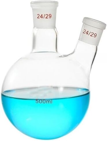 Temperature Resistant Oblique Two-Necked Flask - 500ml Thick Wall Distillation Reaction Flask(24x19) in Saudi Arabia
