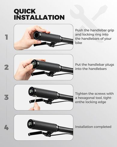 ROCKBROS ERGONIMIC DESIGN MATTION BIKE CRIPS ، قفل مزدوج على الدراجة غير المنقولة ، مقابض مريحة مريحة للدراجات ، للتنقل. in Saudi Arabia