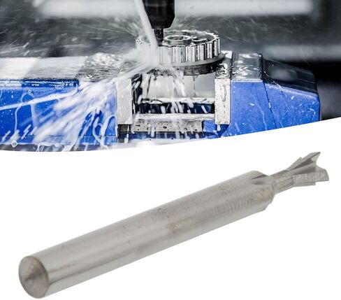 Dovetail End Mill Cutter High Hardness Alloy 5mm 4 Flutes Fast Drilling Milling Cutter for Industry Metalwork Cutting Endmill Durable and Efficient Universal Handle Type (5 X 60° X 50L) in Saudi Arabia