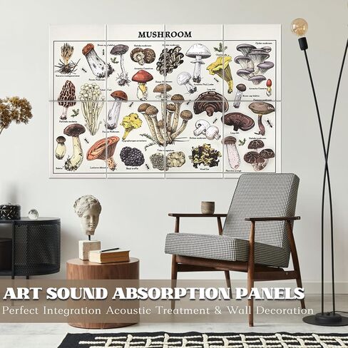 لوحات صوتية فنية 8 حزمة ، ألواح دليل صوتي للجدران ، 48 "× 32" فنية صوتية تمتص ذاتيا ، ألواح صوتية مزخرفة ، علاج صوتي لتسجيل الاستوديو (غابة ضبابية) in Kuwait