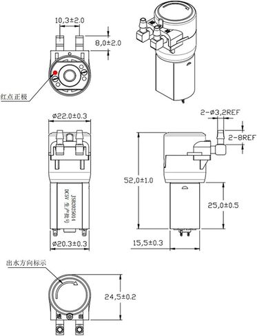 JSB2025 MINI 130 Peristaltic Pump DC 3V 3.7V 5V 6V SELFIME SILD SILD PUMP in Saudi Arabia