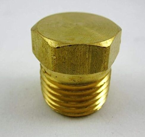 121-B 1/4" NPT Male Brass Hex Head Pipe Plug/End/Bung/Stop/Seal (Pack of 10) in Kuwait