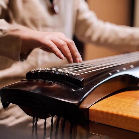 أداة الصينية Gu Qin ، أداة صينية ، Guqin ، Qin ، خشب المسن يدويًا ، صوت حرفي 20 عامًا ، صوت طبيعي in Saudi Arabia