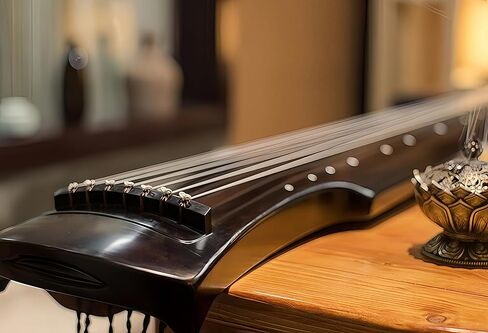 أداة الصينية Gu Qin ، أداة صينية ، Guqin ، Qin ، خشب المسن يدويًا ، صوت حرفي 20 عامًا ، صوت طبيعي in Saudi Arabia