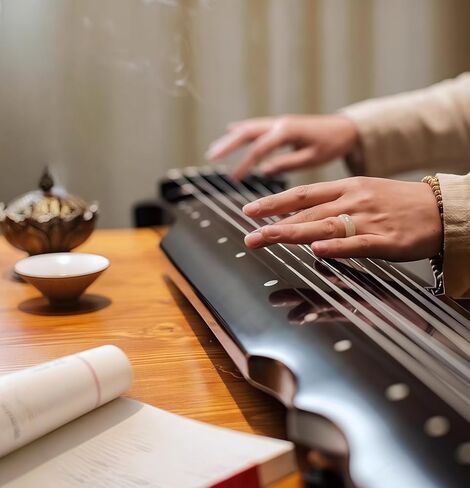 أداة الصينية Gu Qin ، أداة صينية ، Guqin ، Qin ، خشب المسن يدويًا ، صوت حرفي 20 عامًا ، صوت طبيعي in Saudi Arabia