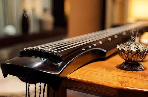أداة الصينية Gu Qin ، أداة صينية ، Guqin ، Qin ، خشب المسن يدويًا ، صوت حرفي 20 عامًا ، صوت طبيعي in Saudi Arabia