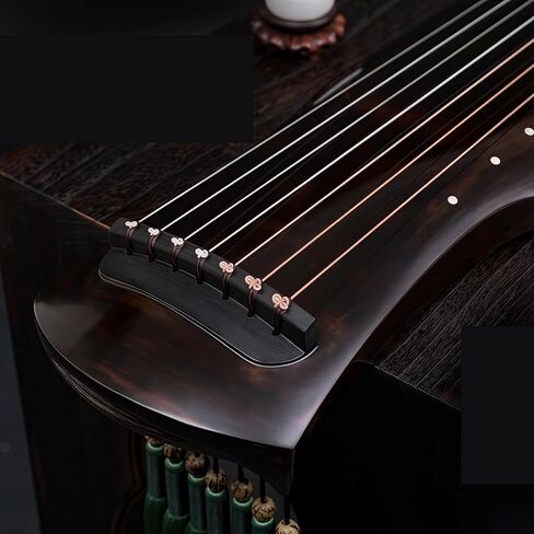 Chinese Gu Qin Instrument, Chinese Instrument, Guqin, Qin, Handcarved Aged Wood, 20-Yr Artisan Crafted, Natural Sound (A) in Saudi Arabia