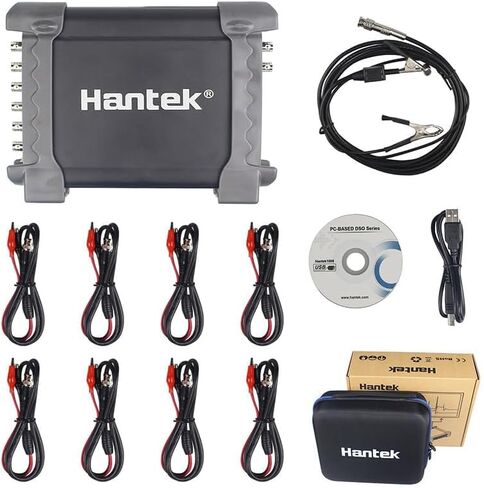 8Channel Diagnostic PC Digital Oscilloscope/DAQ/Programmable Generator 2.4MSa/s USB Bandwidth 100K Virtual Automotive Diagnostic Signal Oscilloscope Can Print,Data Storage,Waveform Record Hantek 1008C in Kuwait
