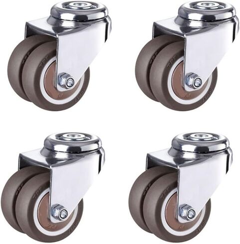4 PCS 2 "عجلات دوارة شديدة التحمل مع عجلات بديلة قفل الثقب 8.2 مم لأثاث الآلات الصناعية (النوع 2) in Saudi Arabia