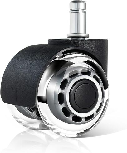 5 Pieces/lot 2-inch Transparent Two-Wheel Office Chair/Swivel Wheel clamp PU Caster/Silent Furniture Gaming Chair Pulley in Kuwait