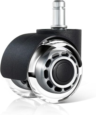 5 Pieces/lot 2-inch Transparent Two-Wheel Office Chair/Swivel Wheel clamp PU Caster/Silent Furniture Gaming Chair Pulley in Kuwait