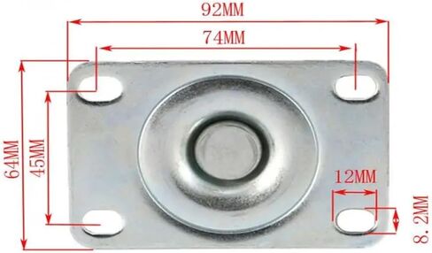 1 x 4-inch Caster Iron core Polyurethane Medium-Sized Flat PU Wheel high Strength in Kuwait