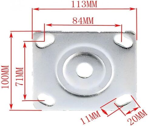 1 Pack of 5-inch Heavy-Duty Nylon Directional Wheel Double-Bearing Fixed Caster wear-Resistant Storage cage Bearing 250kg in Kuwait
