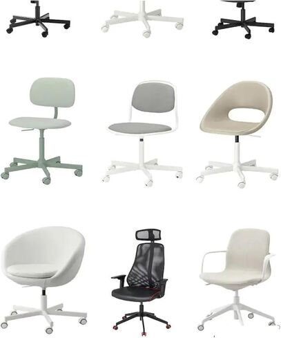 5PCS 2-inch Black/Orange/Grey/Brake 200KG Office Chair Gaming Wheel Computer Caster Rod(Orange-Brake) in Kuwait