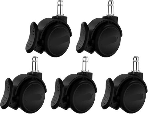 5PCS 2-inch Black/Orange/Grey/Brake 200KG Office Chair Gaming Wheel Computer Caster Rod(Orange-Brake) in Kuwait