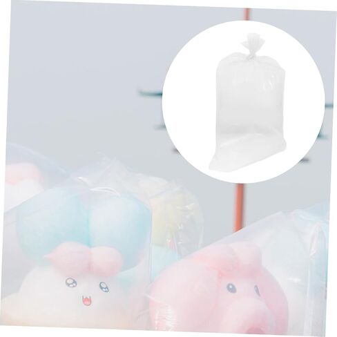Amosfun 100pcs Cotton Candy Bags Packaging for Cotton Candy Sticks Cones and Snacks for Festivals Parties and Events Lightweight and Easy to Use in Saudi Arabia