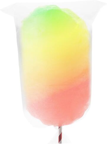 Amosfun 100pcs Cotton Candy Bags Packaging for Cotton Candy Sticks Cones and Snacks for Festivals Parties and Events Lightweight and Easy to Use in Saudi Arabia