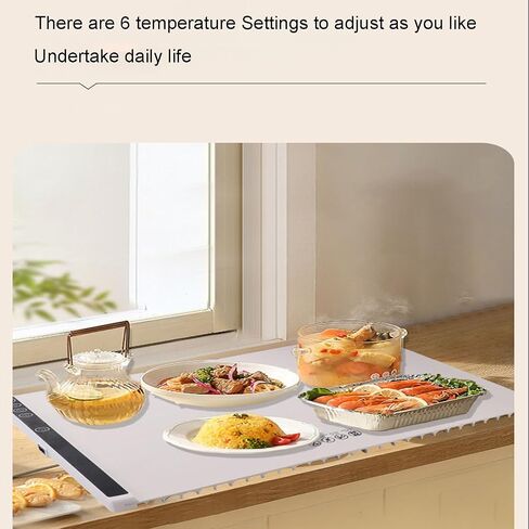 Warm Plate, 6-Speed Temperature Control, 5-Hour Timing, Large Capacity for Rolling and Storage, Intelligently Safeguarding Every Meal at Home in Saudi Arabia