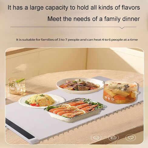 Warm Plate, 6-Speed Temperature Control, 5-Hour Timing, Large Capacity for Rolling and Storage, Intelligently Safeguarding Every Meal at Home in Saudi Arabia