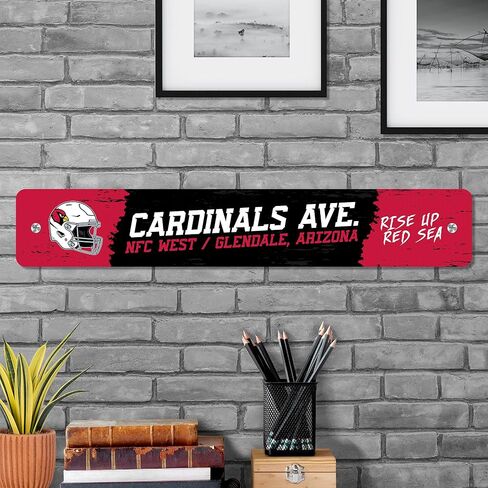 Fanmats 48443 NFL - Kansas City Chiefs Flat Metal Street Sign | الأحمر والذهبي | 24 "x4" | "رؤساء افي". علامة الكلمات in Saudi Arabia