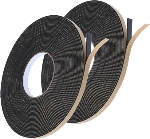 2Pcs Car Speaker Sealing Tape, Foam Grip Tape, Soundproofing Waterproofing Gasket Tapes 2mm Thick 10mm Width, Black in Saudi Arabia