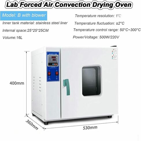Lab Blast Drying Oven Industrial Oven, Digital Forced Air Convection Drying Oven, Intelligent Temperature Control Adjustable Speed Fan in Saudi Arabia