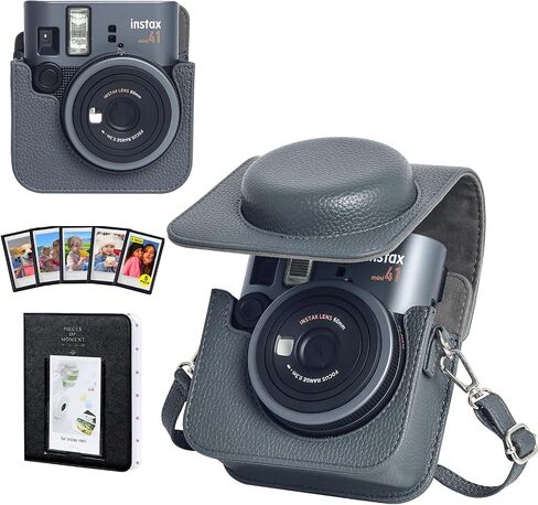 CAIYOULE Mini 41 Clear Case For Fujifilm Instax - Protective Camera Case Compatible with Fuji Instax Mini 41 Instant Camera, Hard Camera Case with Photo Storage, Photo Album, Magnetic Frame -No Camera in Saudi Arabia