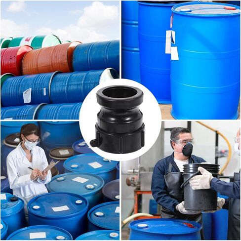 Healifty Cam Fitting 2 Inch IBC Tote Hose Valve Camlock Adapter Connector Abs, Leak-Proof Seal for Drinking Water and Food Grade Applications 3.26X3.26X2.95in Black in Saudi Arabia
