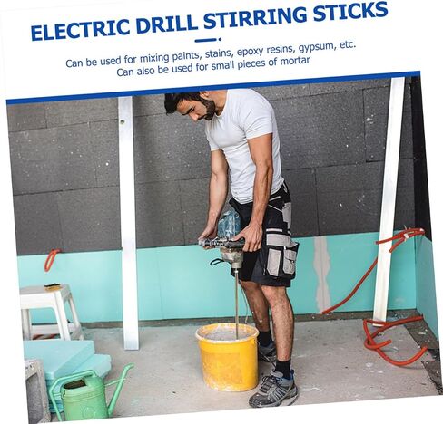 4Pcs Electric Drill Mixing Paddle Set Sturdy Cement Mixer Attachments Shank Paint Stirring Rods Compatible Power Tools in Saudi Arabia