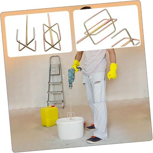 4Pcs Electric Drill Mixing Paddle Set Sturdy Cement Mixer Attachments Shank Paint Stirring Rods Compatible Power Tools in Saudi Arabia