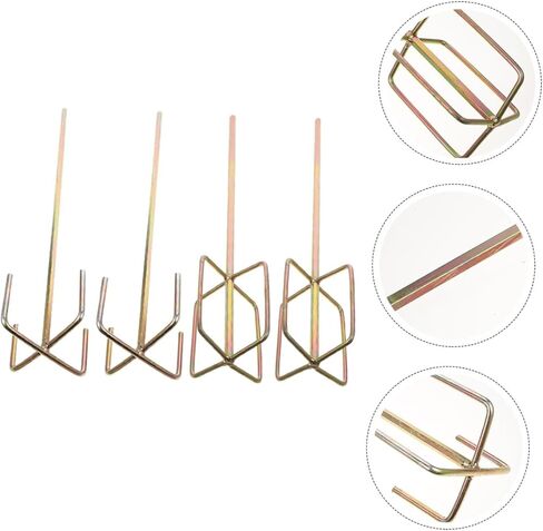 4Pcs Electric Drill Mixing Paddle Set Sturdy Cement Mixer Attachments Shank Paint Stirring Rods Compatible Power Tools in Saudi Arabia