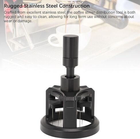 Coffee Stirrer Tool Rotation,Espresso Distribution Tool with Magnetic Base for Barista, Adjustable Depth Needle Distributor Tool (51) in Saudi Arabia