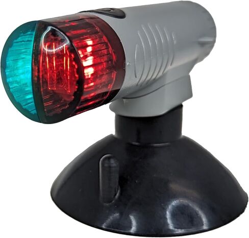 Pactrade Marine Battery Navigation Lights for Boats LED - Portable Red/Green Bow Light (Suction Cup Mount) - Kayak Fishing Accessories, Jon Boat Accessories Marine in Saudi Arabia
