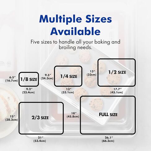 New Star Foodservice Commercial-Grade 18-Gauge Aluminum Sheet Pan/Bun Pan (18 L x26 W x1 H(Full Size) Pack of 12 Measure Oven) in Saudi Arabia