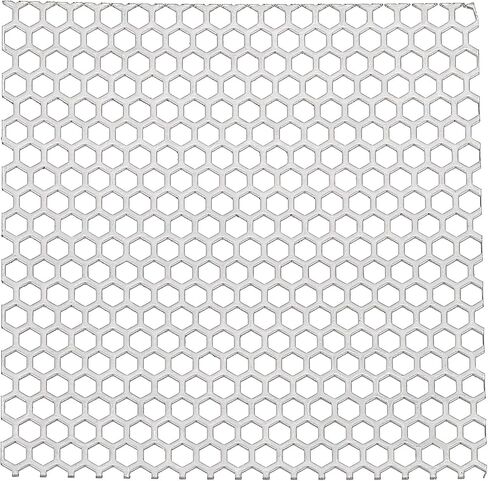 Patikil 5.5 "× 5.5" صفائح معدنية مثقبة ، 19GA 0.24 "Hexagonal Hole 304 Mesh Stagger Mester STAGGER موسع مثقب in Saudi Arabia