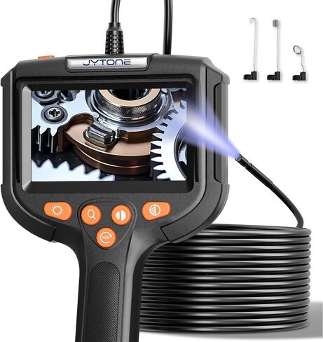 Endoscope Camera with Light, 5.5mm Waterproof Borescope with 4.3" HD Screen, 6.6ft Semi-Rigid Cable for Automotive, Plumbing, Pipe Inspection in Saudi Arabia