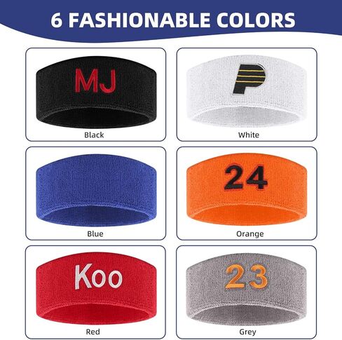 Personalized Sport Wrist Bands,Embroidered Baseball Wrist Bands,Soft & Stretchy Sports Wrist Bands for Men & Women – 4 Multiple Colors Wristbands Option in Saudi Arabia