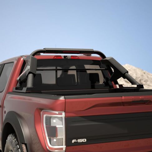 شريط لفة لشاحنة بيك آب بالحجم الكامل ، بار رياضي رف رف ، قابل للتعديل متوافق مع فورد F-150/F-250/F-350 ، RAM 1500/2500/3500 ، Chevy Silverado ، GMC Sierra ، Toyota Tacoma ، Tundra ، Sequoia ، Titan in Saudi Arabia