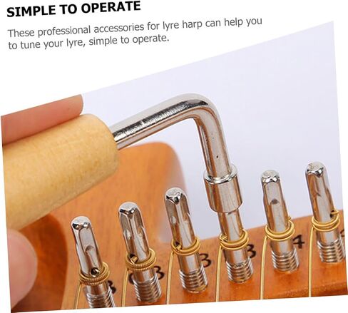 BESPORTBLE 1set Lyre String Nail Wrench Lyre Strings Replacement Parts Sturdy for Tuning Music Wire in Saudi Arabia