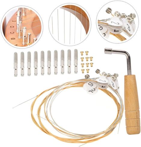 BESPORTBLE 1set Lyre String Nail Wrench Lyre Strings Replacement Parts Sturdy for Tuning Music Wire in Saudi Arabia